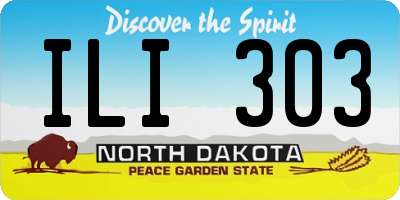 ND license plate ILI303