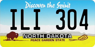 ND license plate ILI304