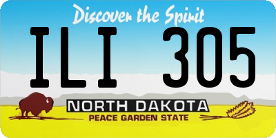 ND license plate ILI305