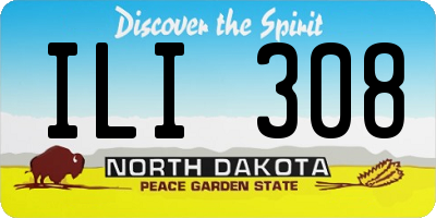 ND license plate ILI308