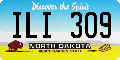 ND license plate ILI309