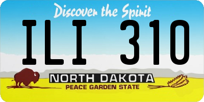 ND license plate ILI310