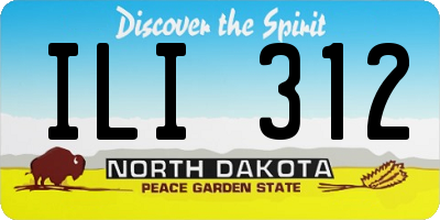 ND license plate ILI312