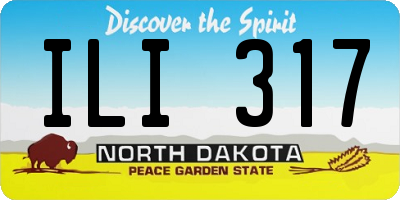 ND license plate ILI317