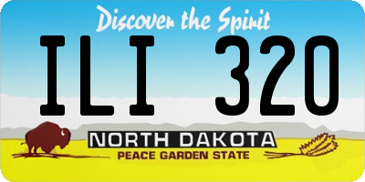 ND license plate ILI320