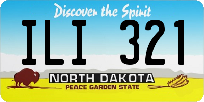 ND license plate ILI321
