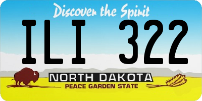 ND license plate ILI322