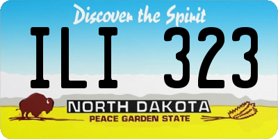 ND license plate ILI323