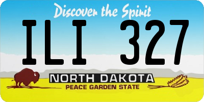 ND license plate ILI327