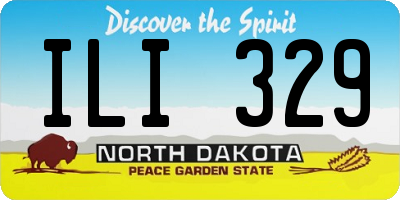 ND license plate ILI329