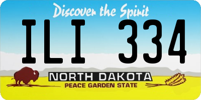 ND license plate ILI334