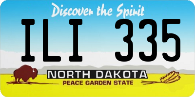 ND license plate ILI335
