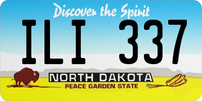 ND license plate ILI337