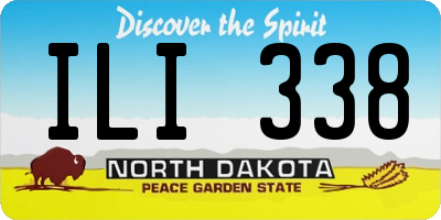 ND license plate ILI338