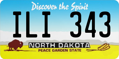 ND license plate ILI343