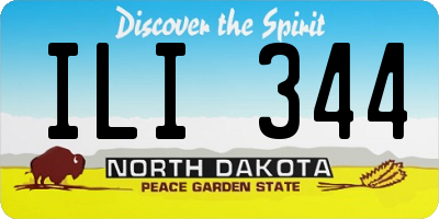 ND license plate ILI344