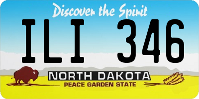 ND license plate ILI346