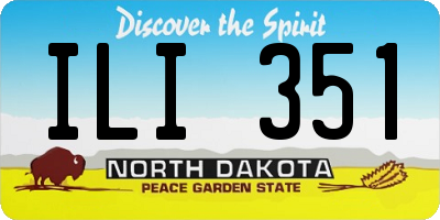 ND license plate ILI351