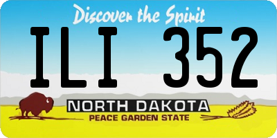 ND license plate ILI352