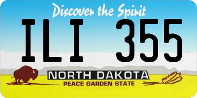 ND license plate ILI355