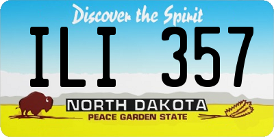 ND license plate ILI357