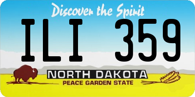 ND license plate ILI359