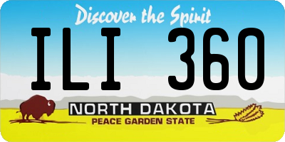 ND license plate ILI360