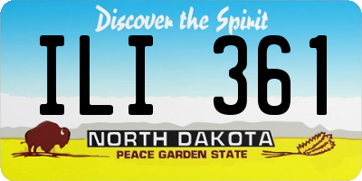 ND license plate ILI361