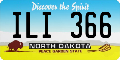 ND license plate ILI366