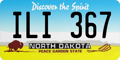 ND license plate ILI367