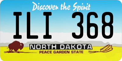 ND license plate ILI368