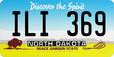 ND license plate ILI369