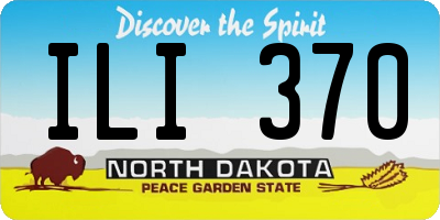 ND license plate ILI370