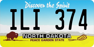 ND license plate ILI374