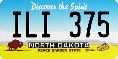 ND license plate ILI375