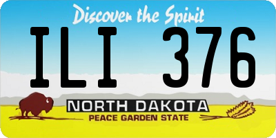 ND license plate ILI376