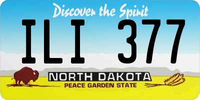 ND license plate ILI377