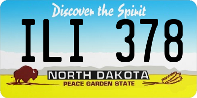 ND license plate ILI378