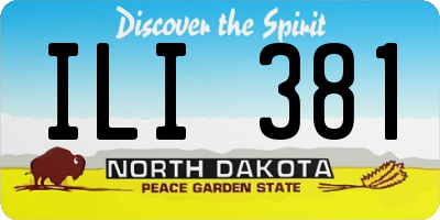 ND license plate ILI381