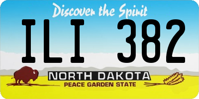ND license plate ILI382