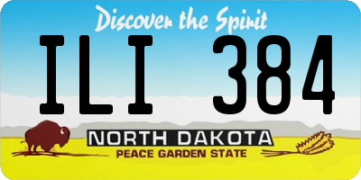 ND license plate ILI384