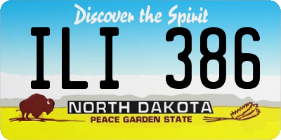 ND license plate ILI386