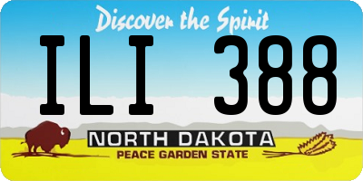 ND license plate ILI388