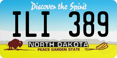 ND license plate ILI389
