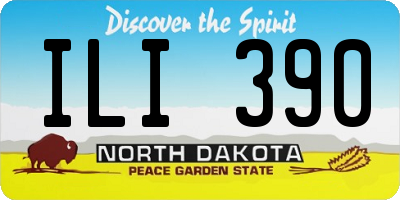 ND license plate ILI390