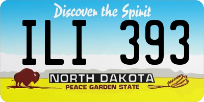 ND license plate ILI393