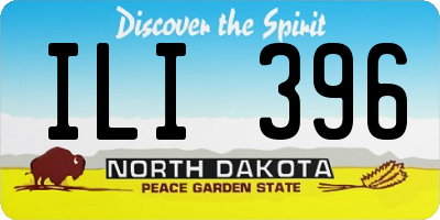 ND license plate ILI396