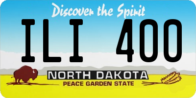 ND license plate ILI400