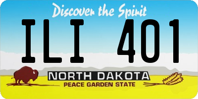 ND license plate ILI401