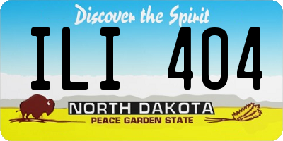 ND license plate ILI404